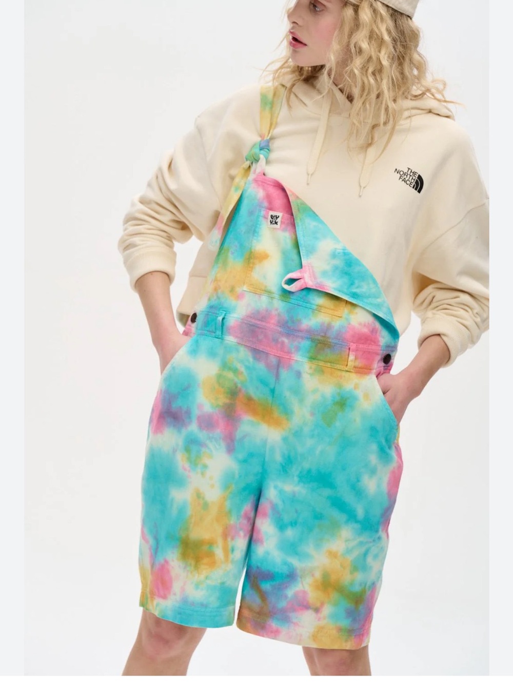 Lucy & Yak Rainbow Tie-Dye Timmy Overalls Shortalls US 12, UK 16